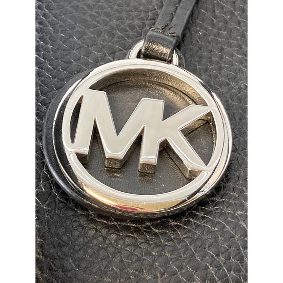 MICHAEL KORS, BLACK PEBBLED LEATHER LARGE TOTE SHOULDER BAG - Picture 9 of 12